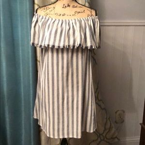 Kori On or Off the Shoulder Striped Dress